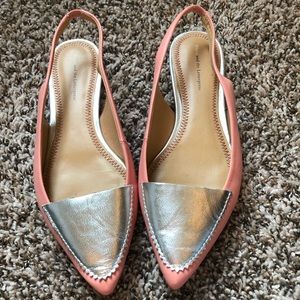 Anthropologie Pink Pointed Flats, Sz 8